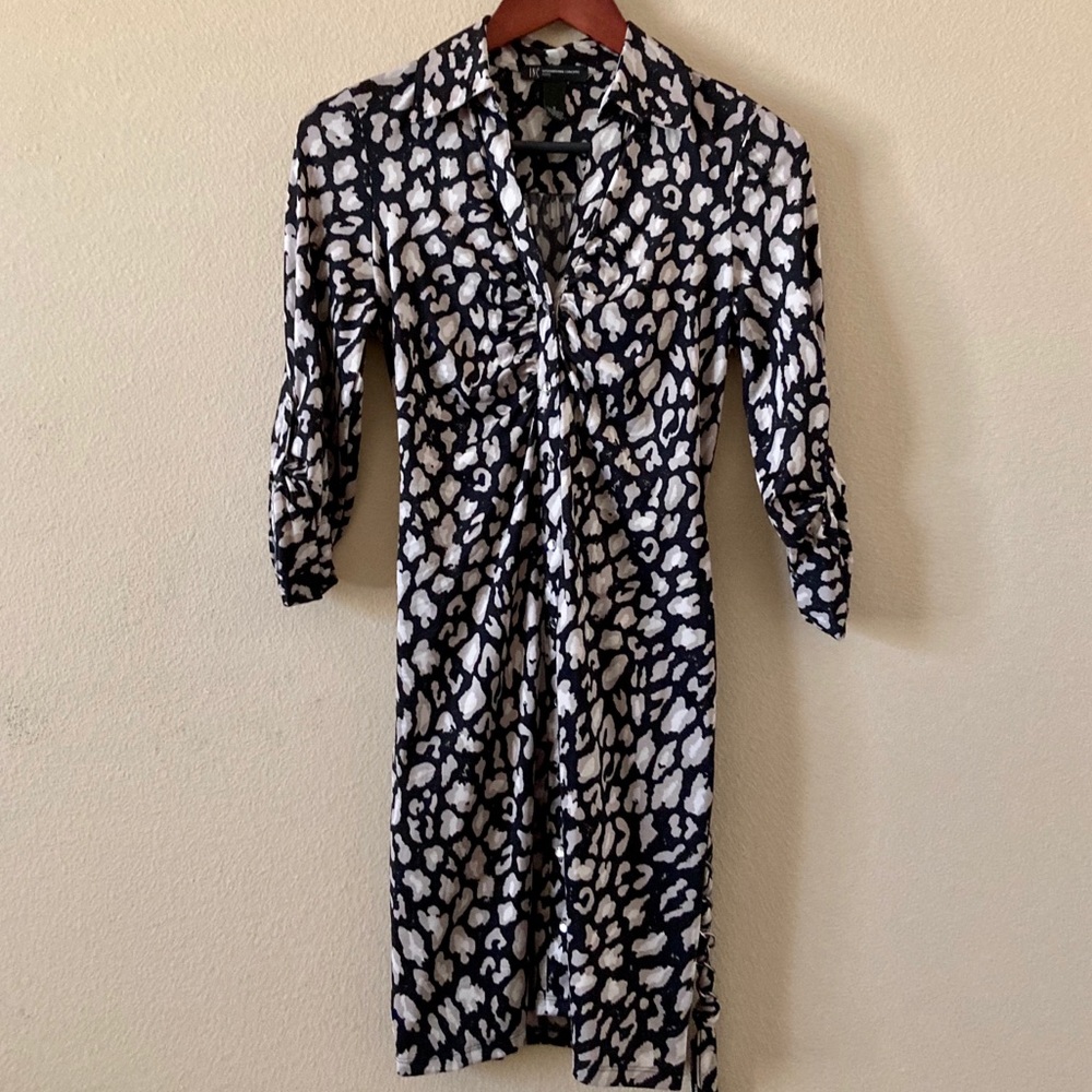 INC Leopard Print Shirt Dress